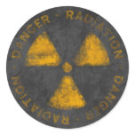 Distressed Radiation Symbol Sticker