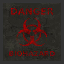 Distressed Red Biohazard Symbol Poster posters