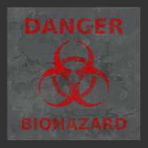 Distressed Red Biohazard Warning Poster posters