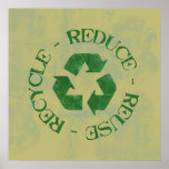 Distressed Reduce Reuse Recycle Poster