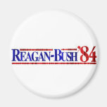Distressed Retro Reagan-Bush 1984 Refrigerator Magnet