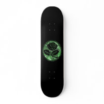 Distressed Rose Silhouette Cameo - Green