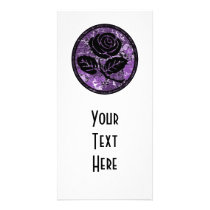 Distressed Rose Silhouette Cameo - Purple