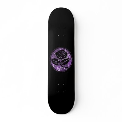 Distressed Rose Silhouette Cameo - Purple by VoXeeD