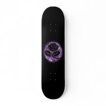 Distressed Rose Silhouette Cameo - Purple