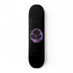 Distressed Rose Silhouette Cameo - Purple skateboards