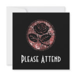 Distressed Rose Silhouette Cameo - Red