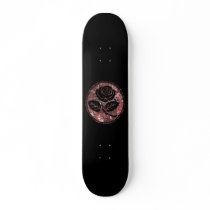 Distressed Rose Silhouette Cameo - Red