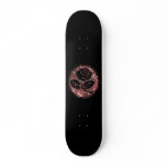 Distressed Rose Silhouette Cameo - Red skateboards
