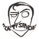 Distressed Round Stickers