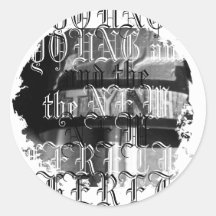Distressed Round Stickers
