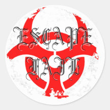 Distressed Round Stickers