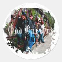 Distressed Round Stickers