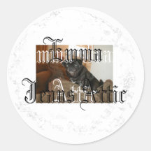 Distressed Round Stickers