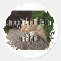 Distressed Round Stickers