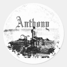 Distressed Round Stickers