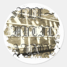 Distressed Round Stickers