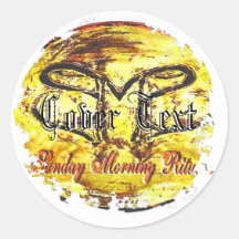Distressed Round Stickers