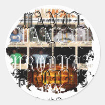 Distressed Round Stickers