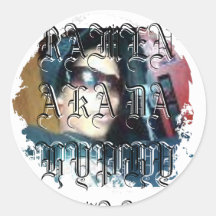 Distressed Round Stickers