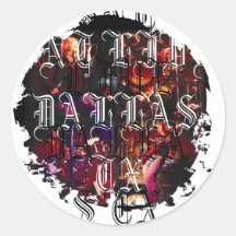 Distressed Round Stickers