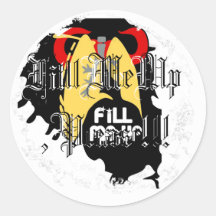 Distressed Round Stickers