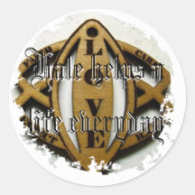 Distressed Round Stickers