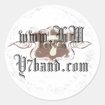 Distressed Round Stickers