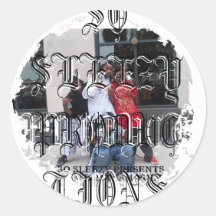 Distressed Round Stickers