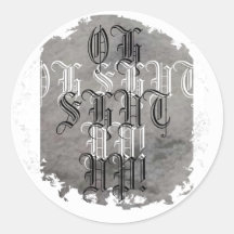 Distressed Round Stickers