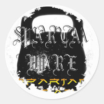 Distressed Round Stickers