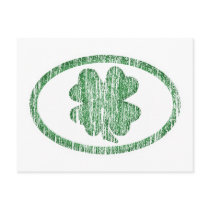 Distressed Shamrock Post Card
