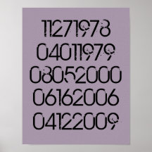 Distressed Special Dates Poster