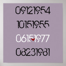 Distressed Special Dates Poster