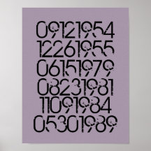 Distressed Special Dates Poster