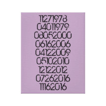 Distressed Special Dates Stretched Canvas Prints