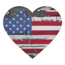 Distressed Stars & Stripes Flag Stickers