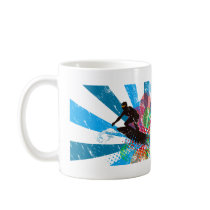 Distressed Surfer Paradise Coffee Mug