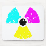 distressed toxic symbol CMYK Mousepad