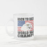 Distressed U.S. Flag & Eagle World War Champs Mugs