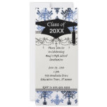 distressed white and royal blue damask pattern announcements