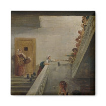 Distributing Milk at St. Lazare Prison, 1794 magnets