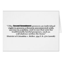District of Columbia v Heller, 554 U.S. 570 2008 Greeting Card