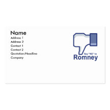 Dites non à Romney Cartes De Visite Professionnelles