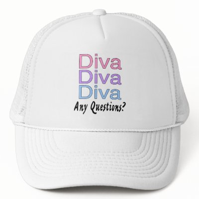 Diva Any Questions Trucker Hat by CelebrationZazzle