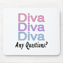 Diva Any Questions Mouse Pads