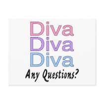 Diva Any Questions Postcards