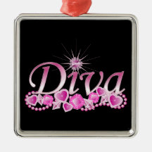 Diva Bling Christmas Ornaments