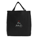 Diva Butterfly Black Embroidered Bag