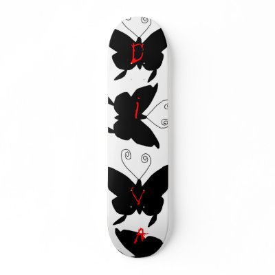 Diva Butterfly Skateboard by Yve_13